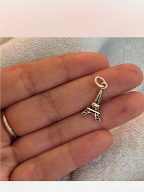 Silver Eiffel Tower Charm Pendant
